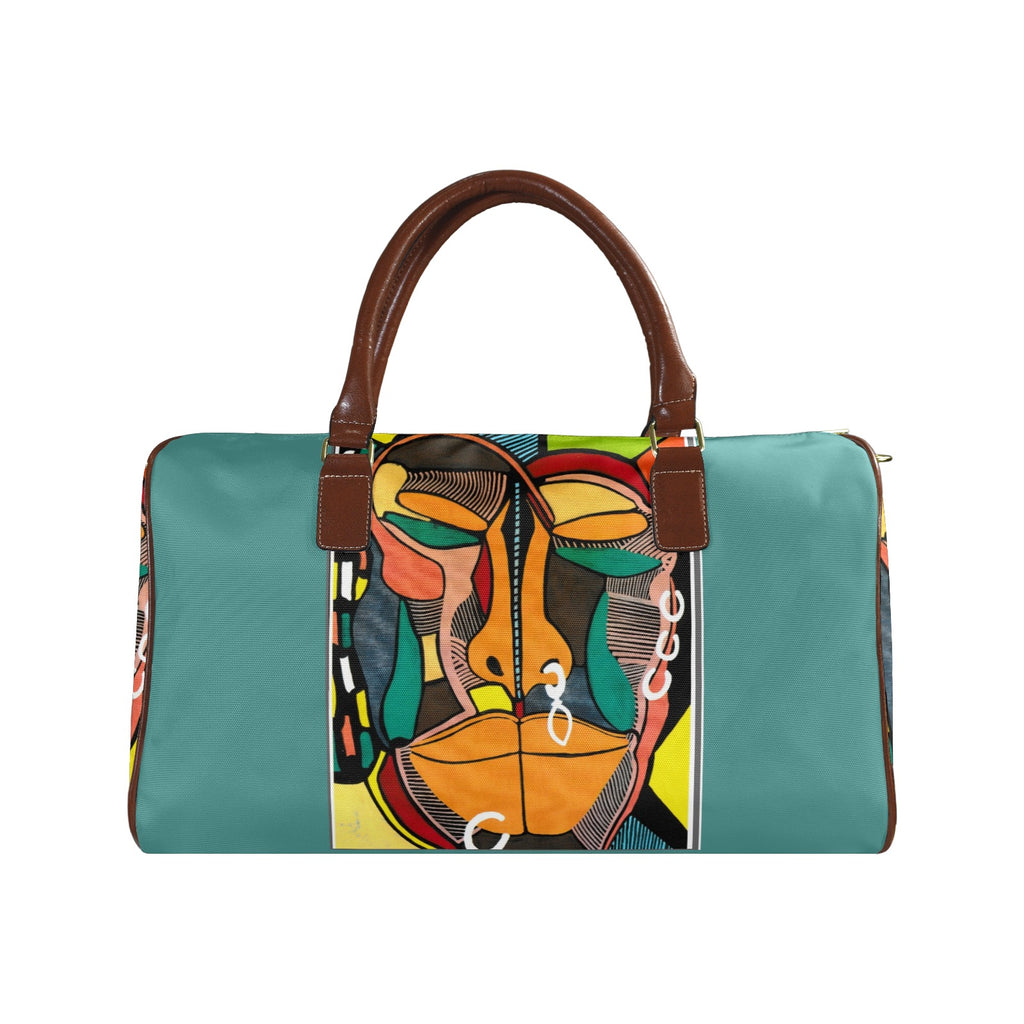 Amoredic Bemba Print Vegan Leather Duffie Bag