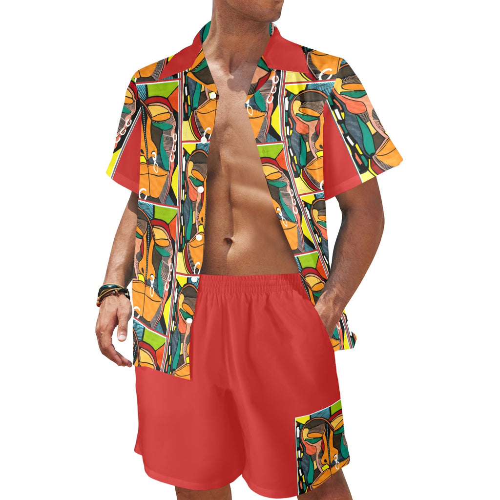 Amoredic Passport Papi 2 Piece Bemba Print Shorts