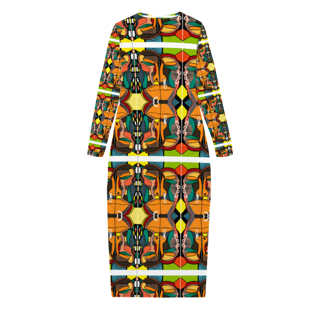 Amoredic Bemba Print Stylish Modest Dress