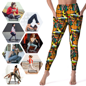 Amoredic Bemba Print Skinny Pants