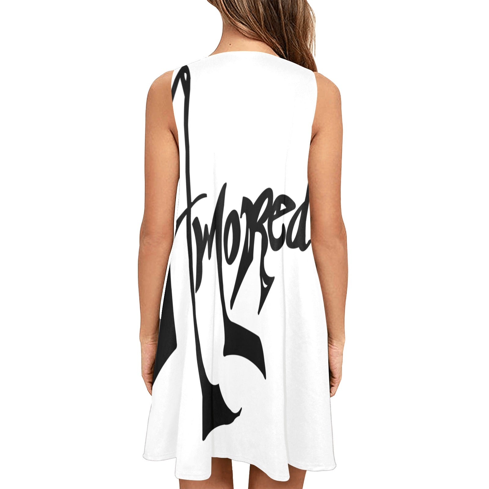 Amoredic White Sleeveless A-Line Pocket Dress