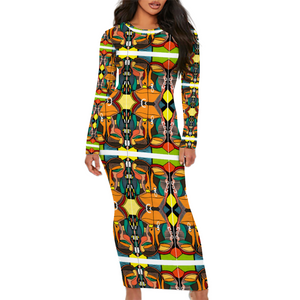 Amoredic Bemba Print Stylish Modest Dress