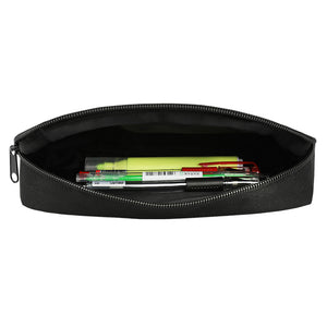 Black Wealth Pencil Case Stationery Pouch 8.7" x 4.7" x 2"