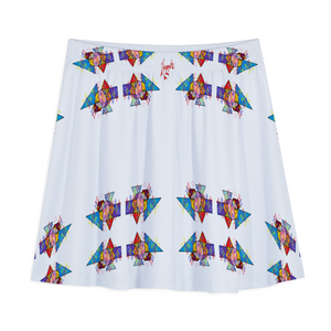 Amoredic Diamond Print A-line Mini Skirt