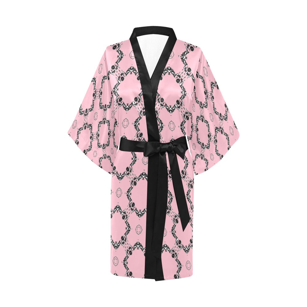 Amoredic Satin Diamonds Kimono Robe