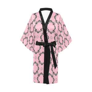 Amoredic Satin Diamonds Kimono Robe