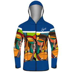 Amoredic Bemba Print Full Zip Hoodie