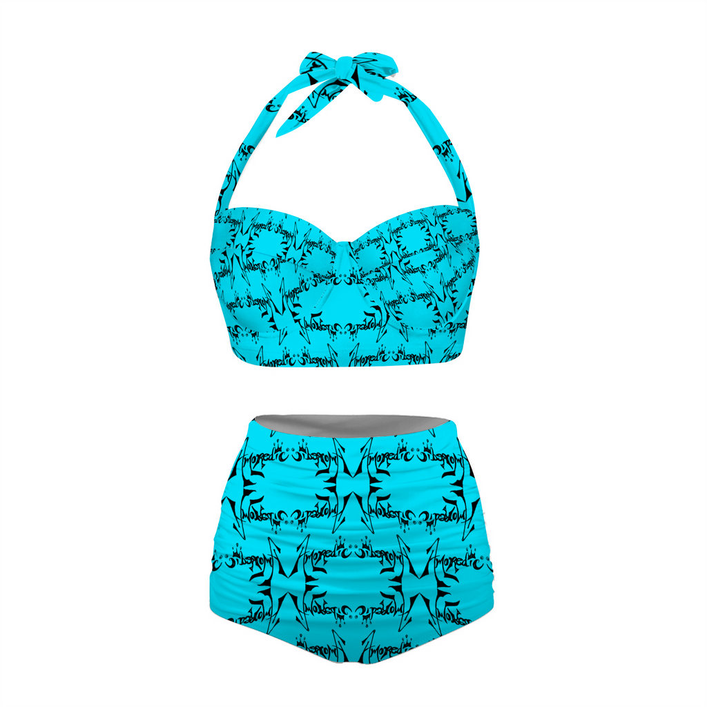 Amoredic Blue Hues Halterneck Bikini