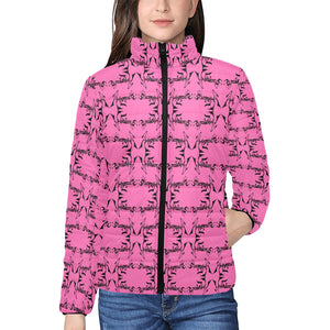 Mel custom pink Women's Stand Collar Padded Jacket