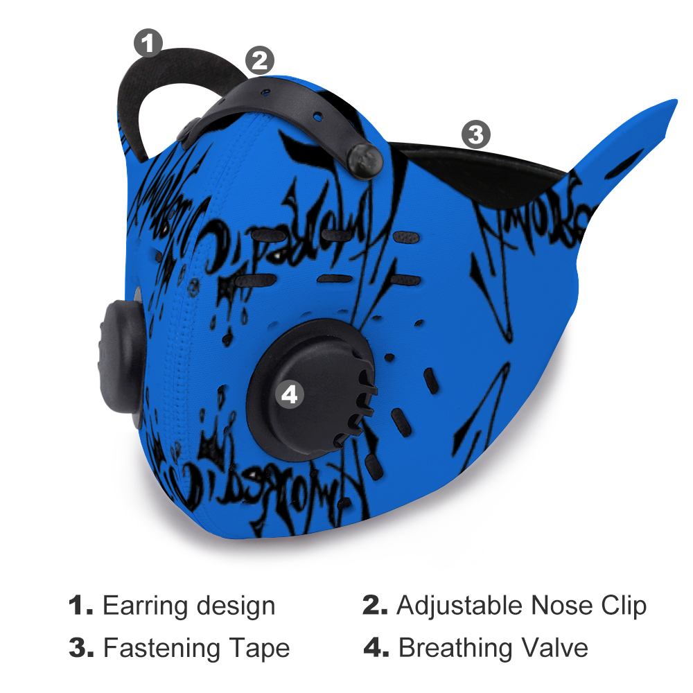 Blue Branded Outdoor Protective Mask