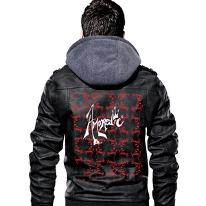 Amoredic Men's Slim Fit Vegan Leather Bomber Jacket