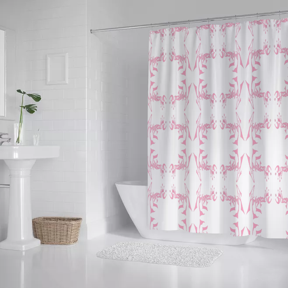 Amoredic Pretty Pink Shower Curtain 71" x 69"