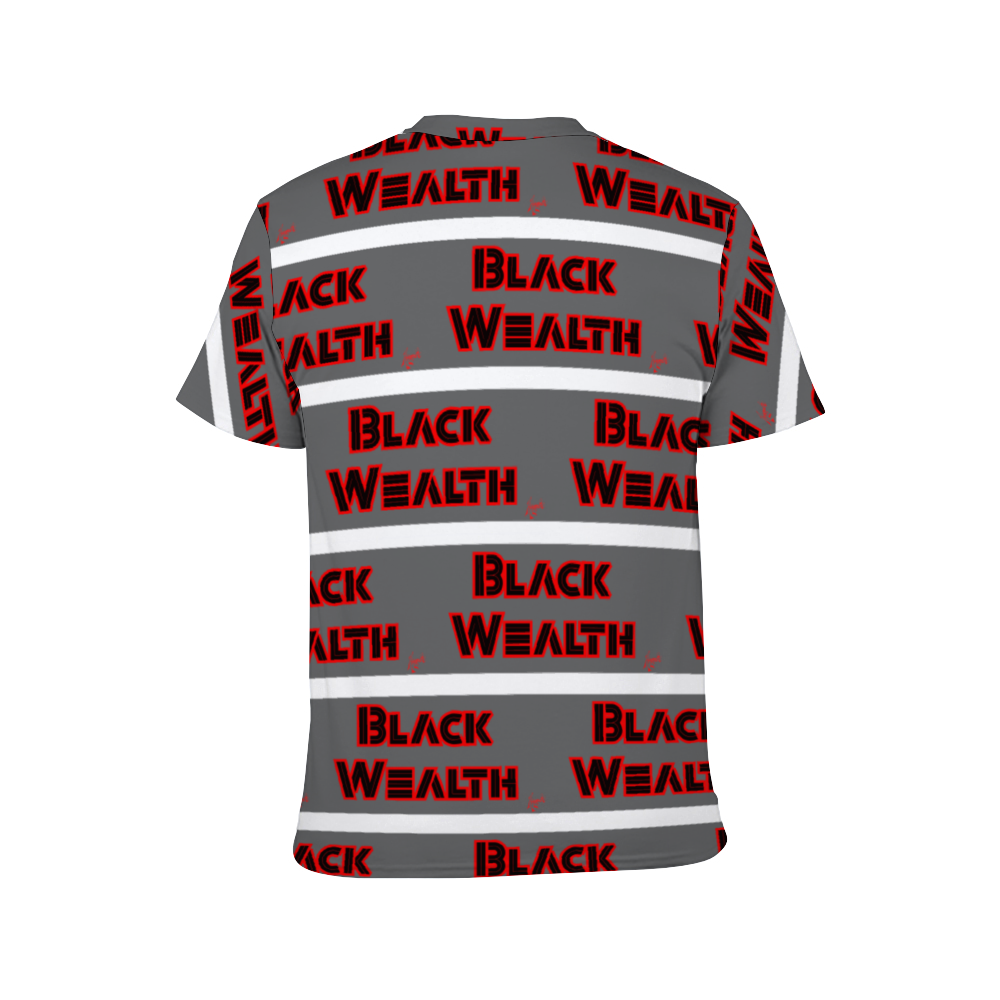 Black Wealth All Over Printed Tee