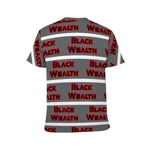 Black Wealth All Over Printed Tee