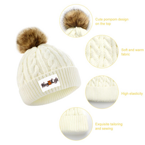 Amoredic Hug Life branded Baby Pompom Cap