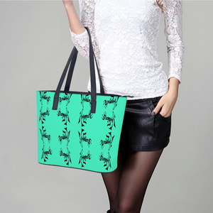 Turquoise Vegan Leather Handbag