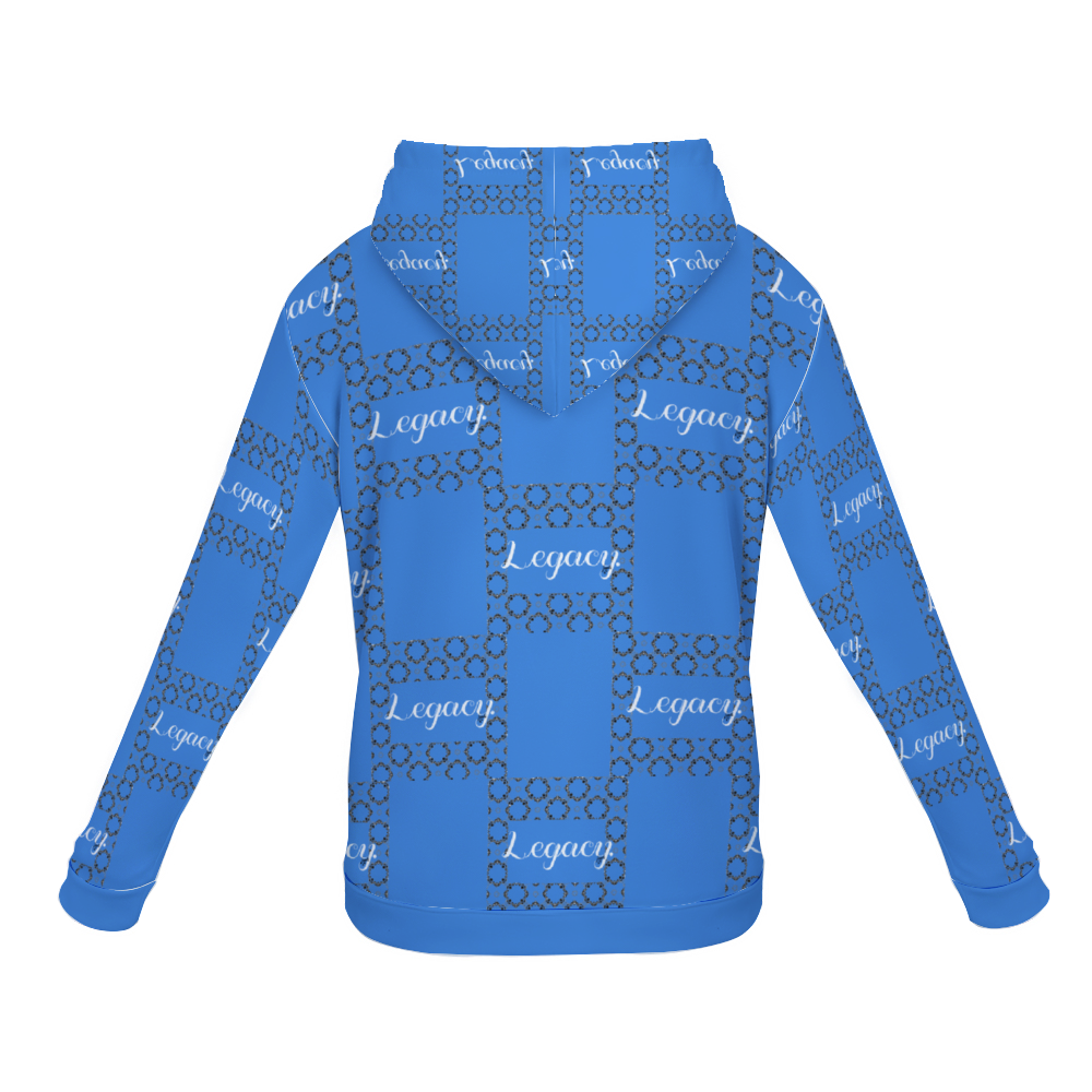 Amoredic Legacy Print Velvet Hoodie Shirt