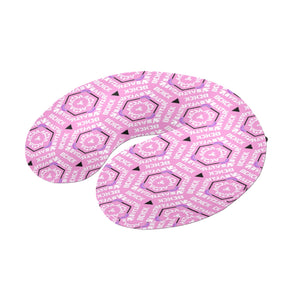 Black Wealth Neck Pillow Pink U-Shape Travel Pillow