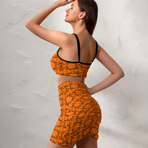 Amoredic Tony Tiger Orange Skirt Set