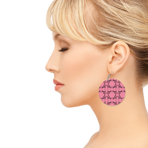 Amoredic Zebra  Pink Print earrings accessories