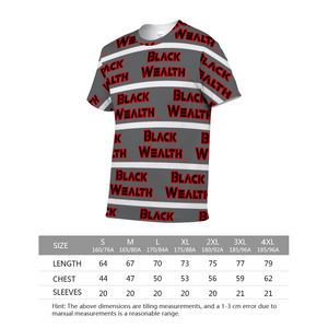 Black Wealth All Over Printed Tee