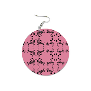 Amoredic Zebra  Pink Print earrings accessories