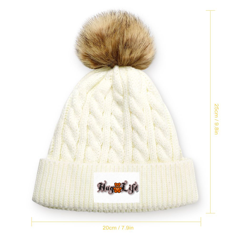 Amoredic Hug Life branded Baby Pompom Cap