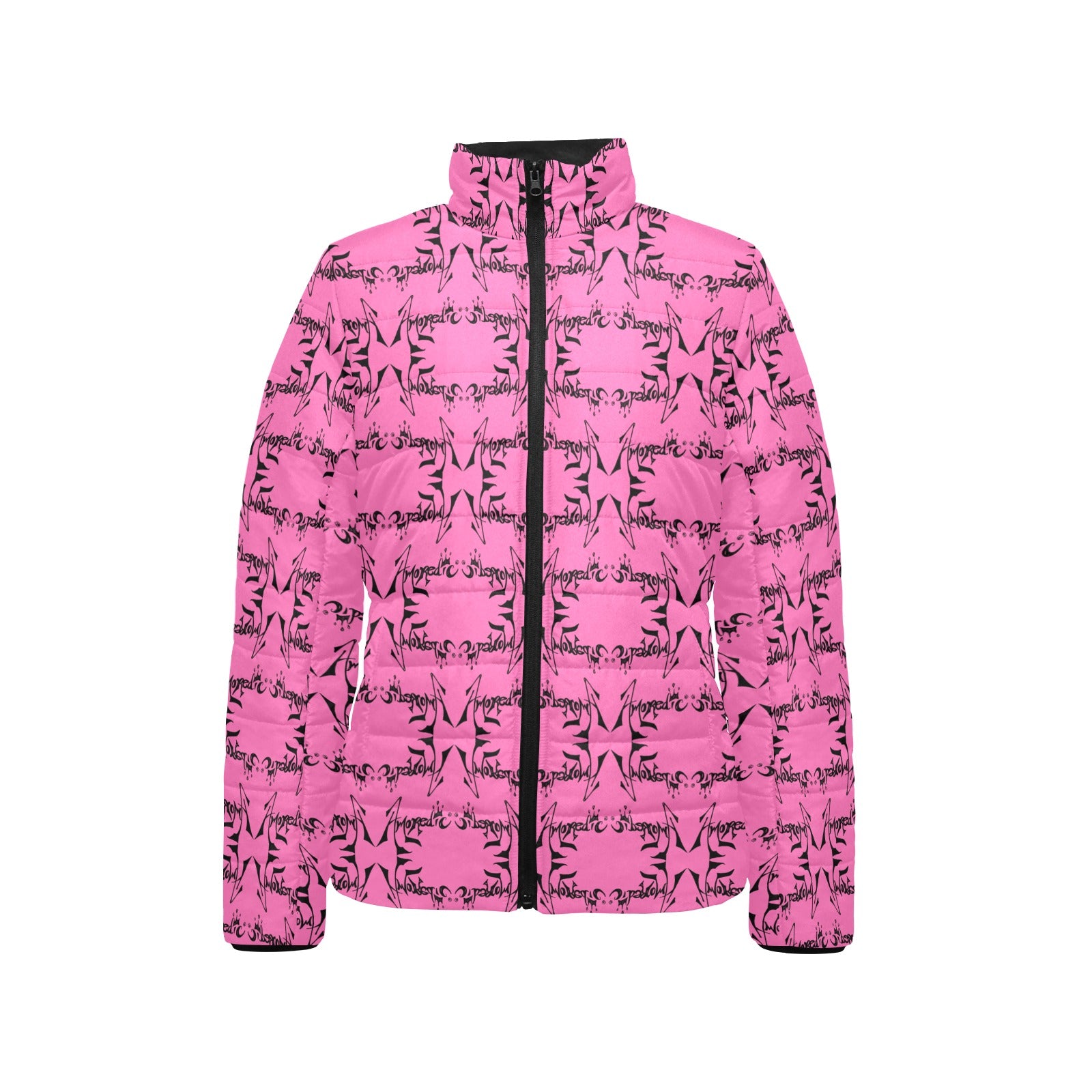 Mel custom pink Women's Stand Collar Padded Jacket