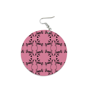 Amoredic Zebra  Pink Print earrings accessories