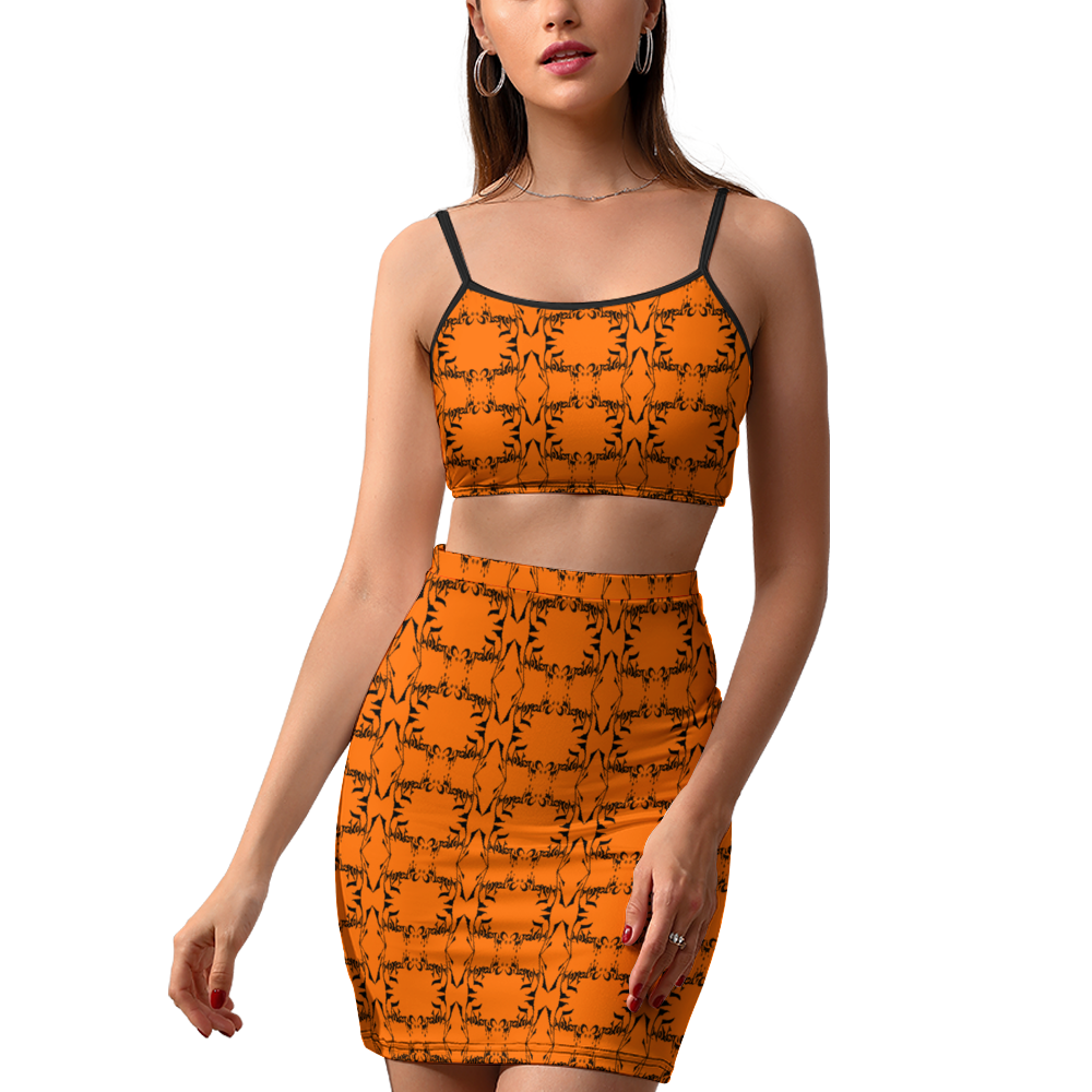 Amoredic Tony Tiger Orange Skirt Set