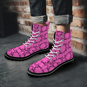 Round Toe Boots Fashion Unisex All Over Print Shoes