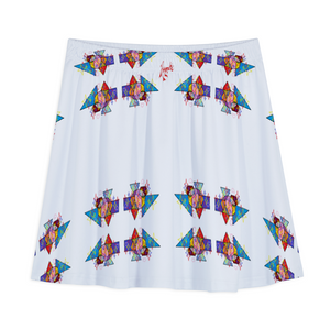 Amoredic Diamond Print A-line Mini Skirt