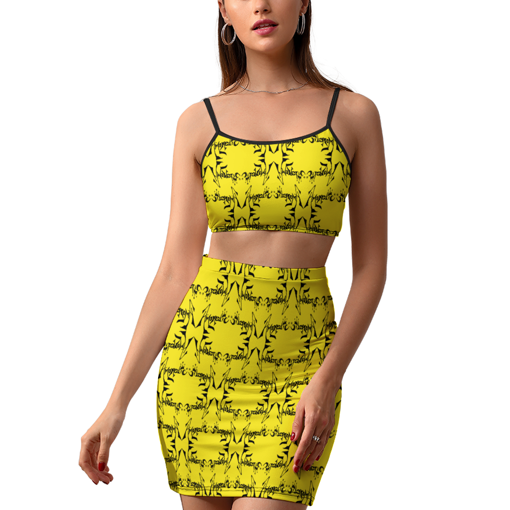 Amoredic Banana Split Short Skirt Set