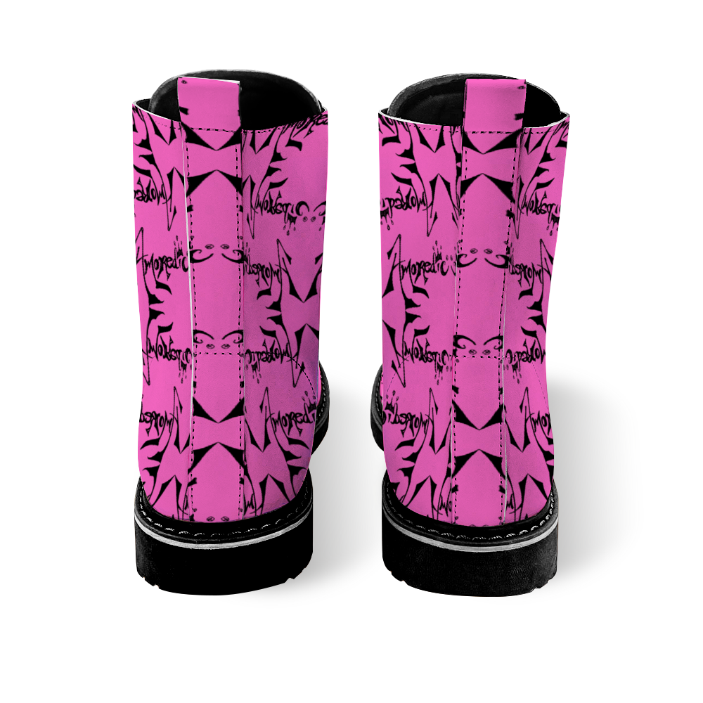 Round Toe Boots Fashion Unisex All Over Print Shoes