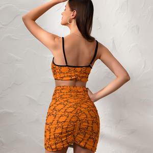 Amoredic Tony Tiger Orange Skirt Set