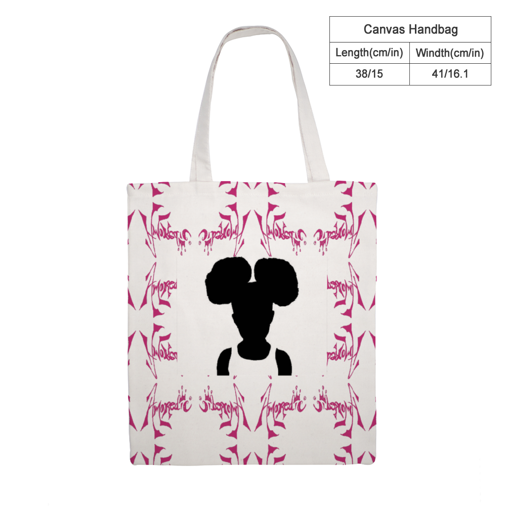 Amoredic Pink Puffs Canvas Tote Bag