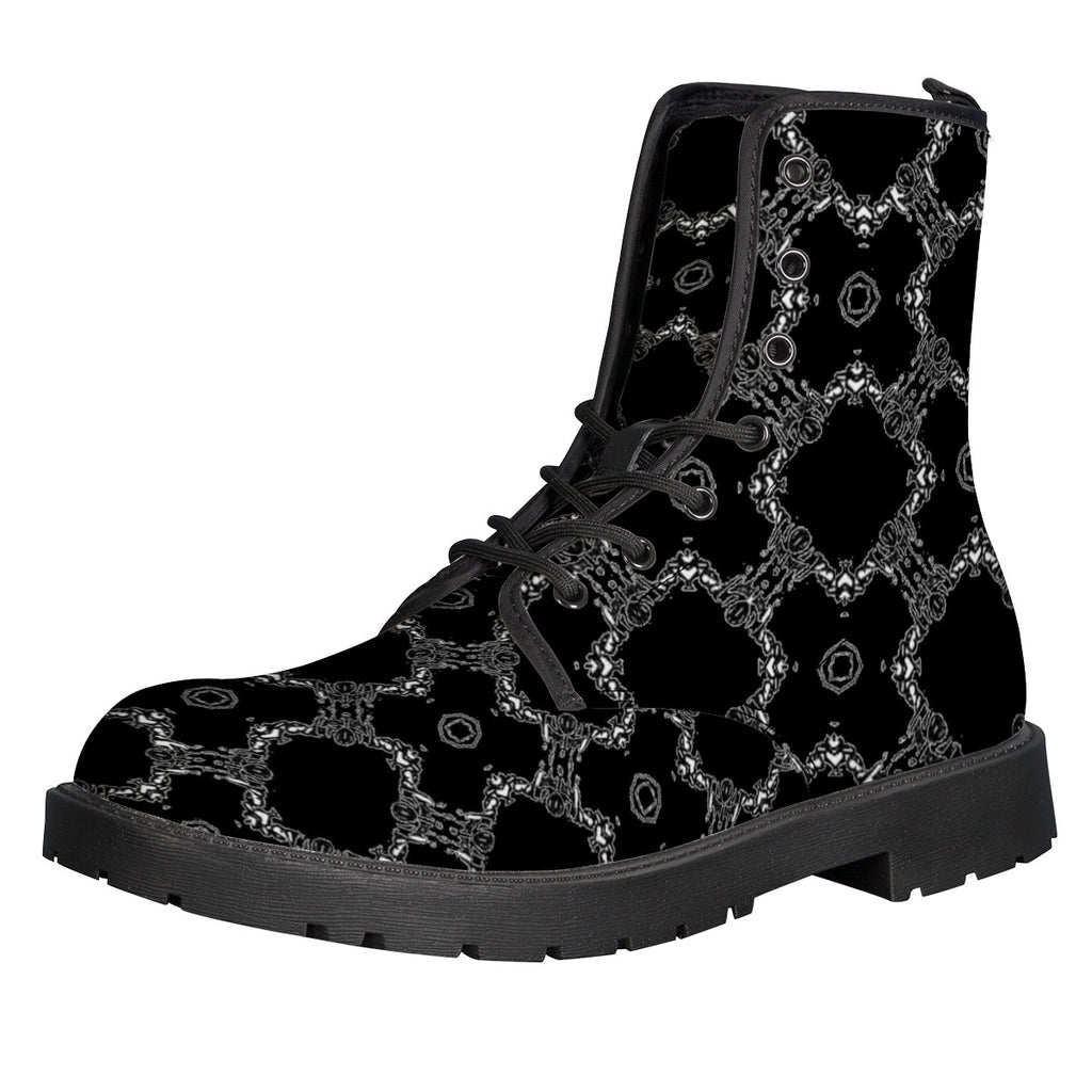 Amoredic Regal Print Vegan Leather Boots