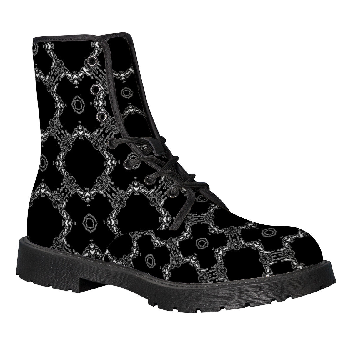 Amoredic Regal Print Vegan Leather Boots