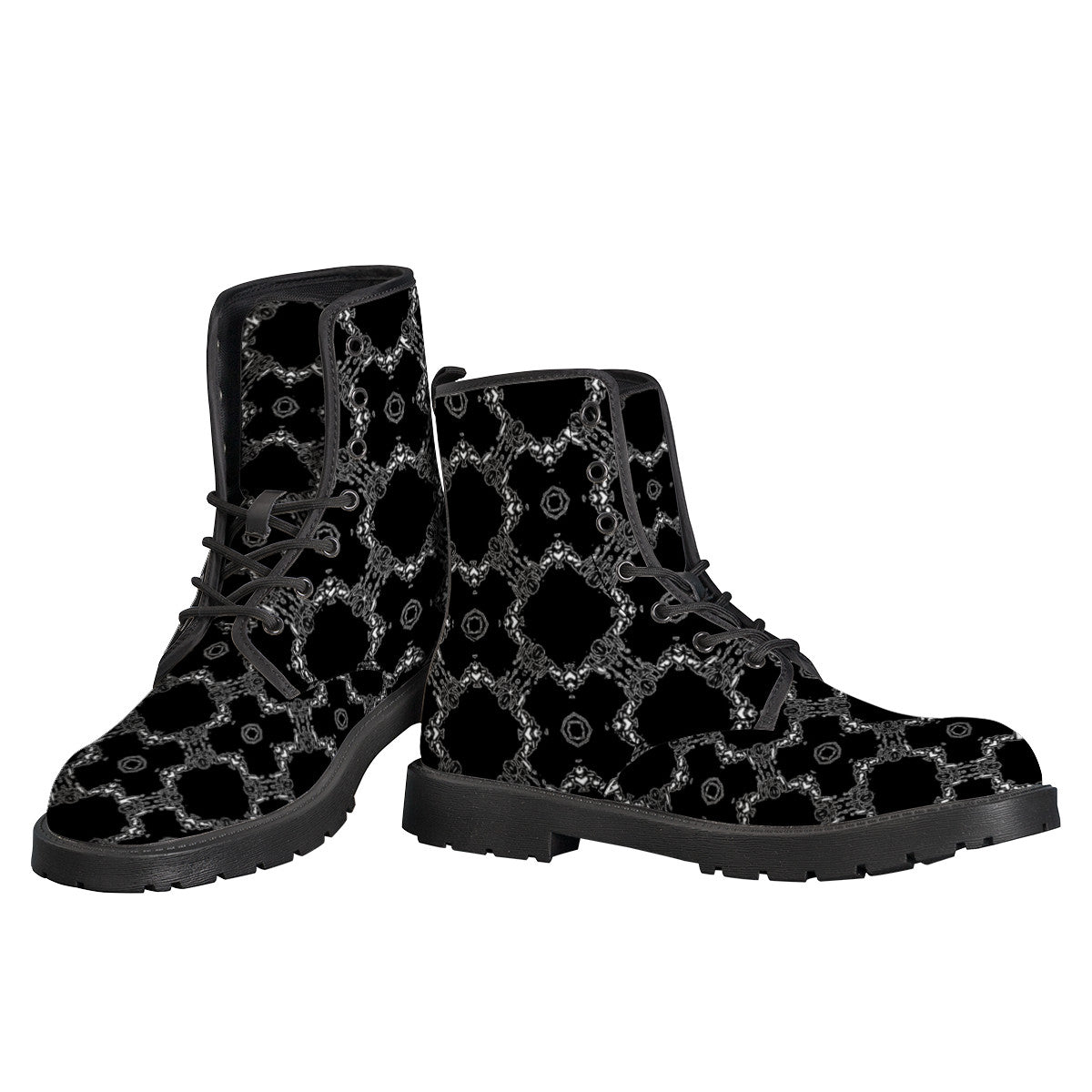 Amoredic Regal Print Vegan Leather Boots