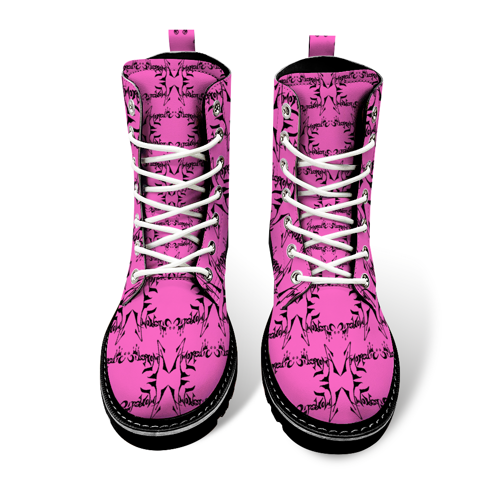 Round Toe Boots Fashion Unisex All Over Print Shoes