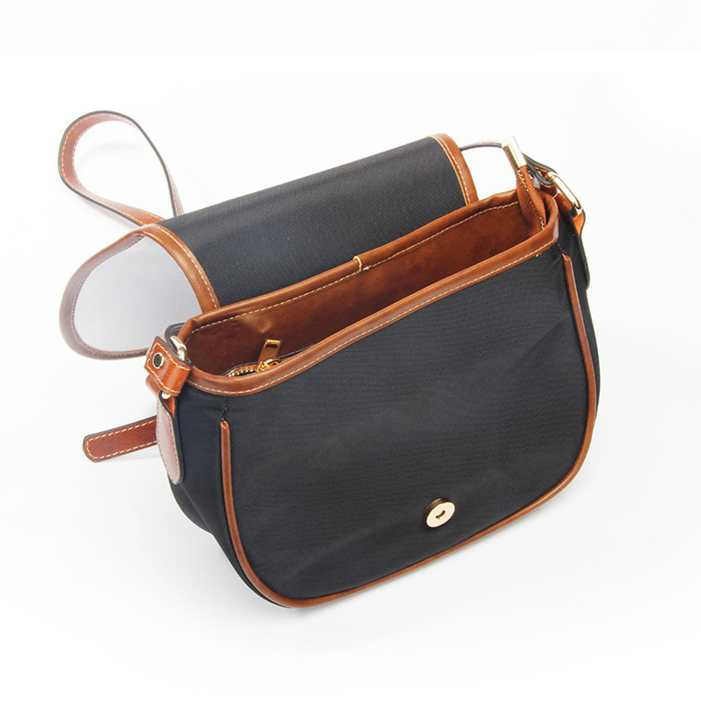 Vegan Leather Saddle Crossbody Bag