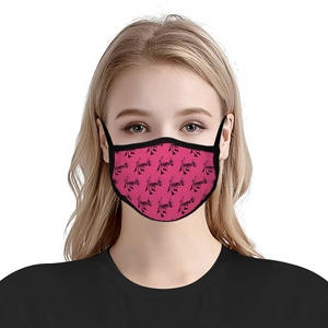 Amoredic Pink Print Face Mask