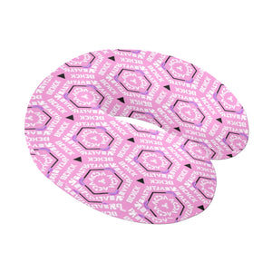 Black Wealth Neck Pillow Pink U-Shape Travel Pillow