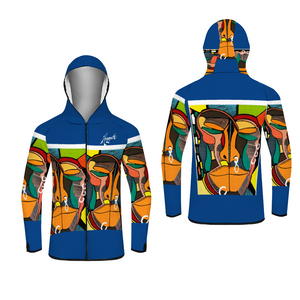 Amoredic Bemba Print Full Zip Hoodie