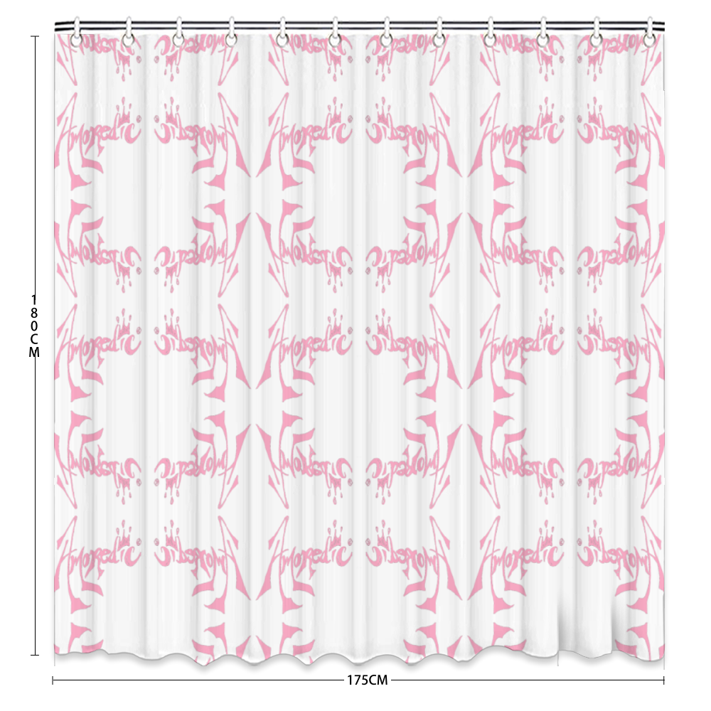 Amoredic Pretty Pink Shower Curtain 71" x 69"