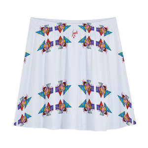 Amoredic Diamond Print A-line Mini Skirt