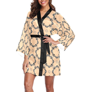 Amoredic Satin Diamonds Kimono Robe