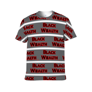 Black Wealth All Over Printed Tee